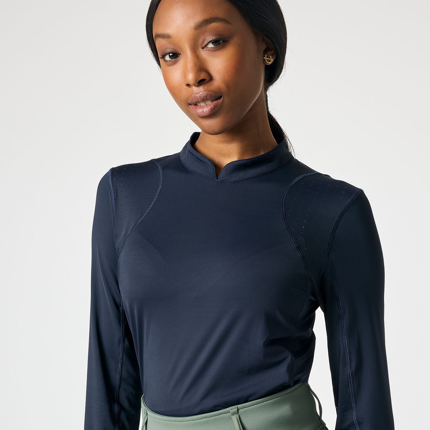 PSOS Claire Long Sleeve Airflow Top Navy