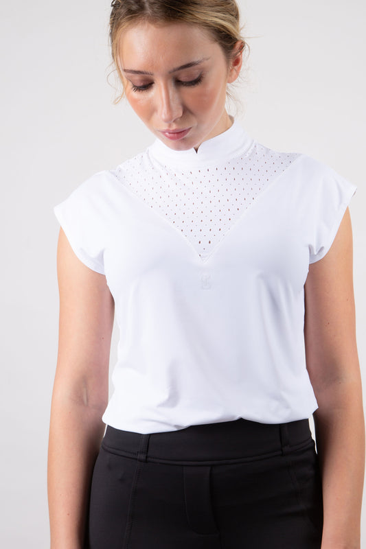 PSOS Dahlia Sleeveless Competition Top, White
