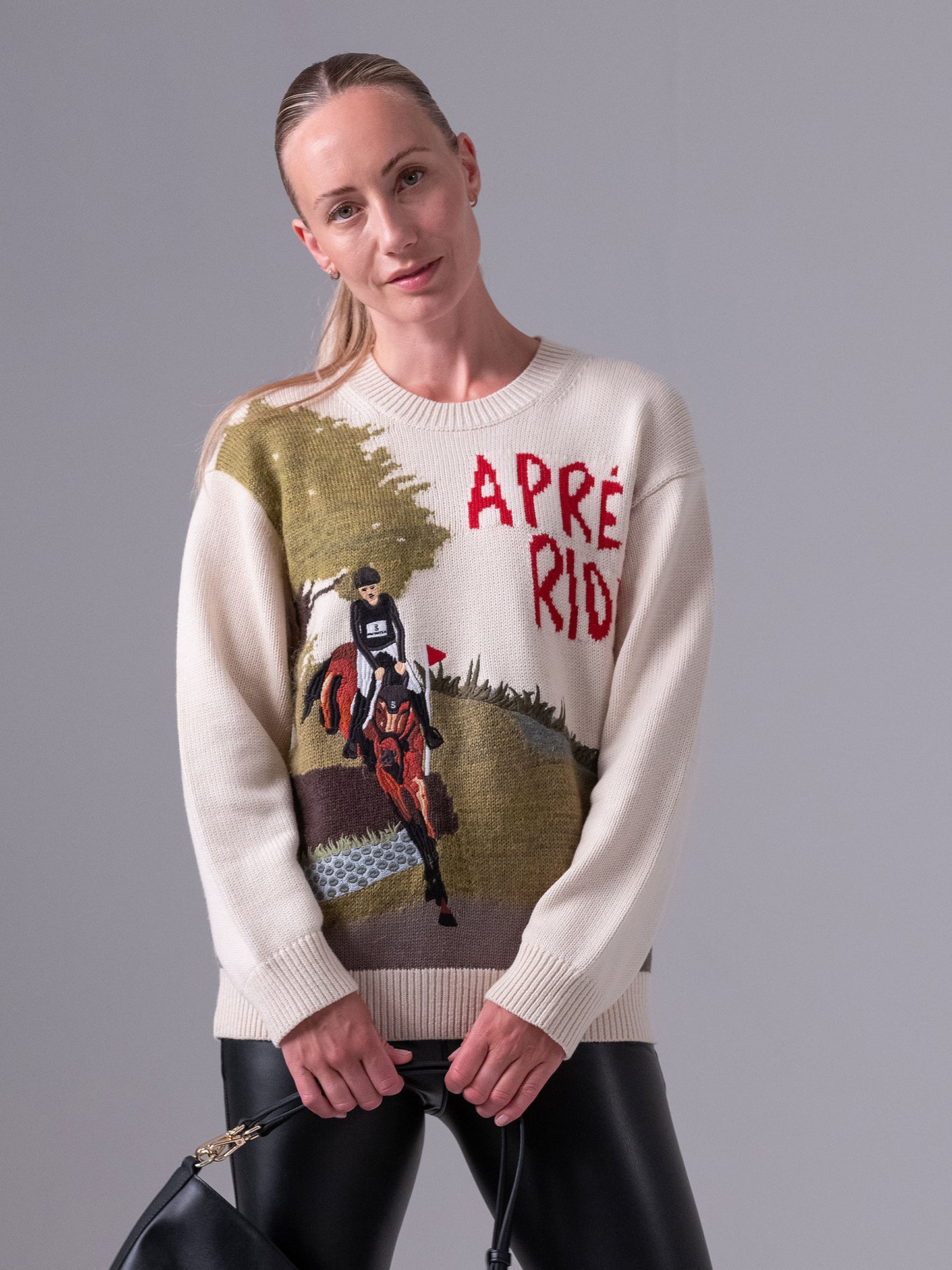 PSOS Apres Riding Knit Sweater, Off White