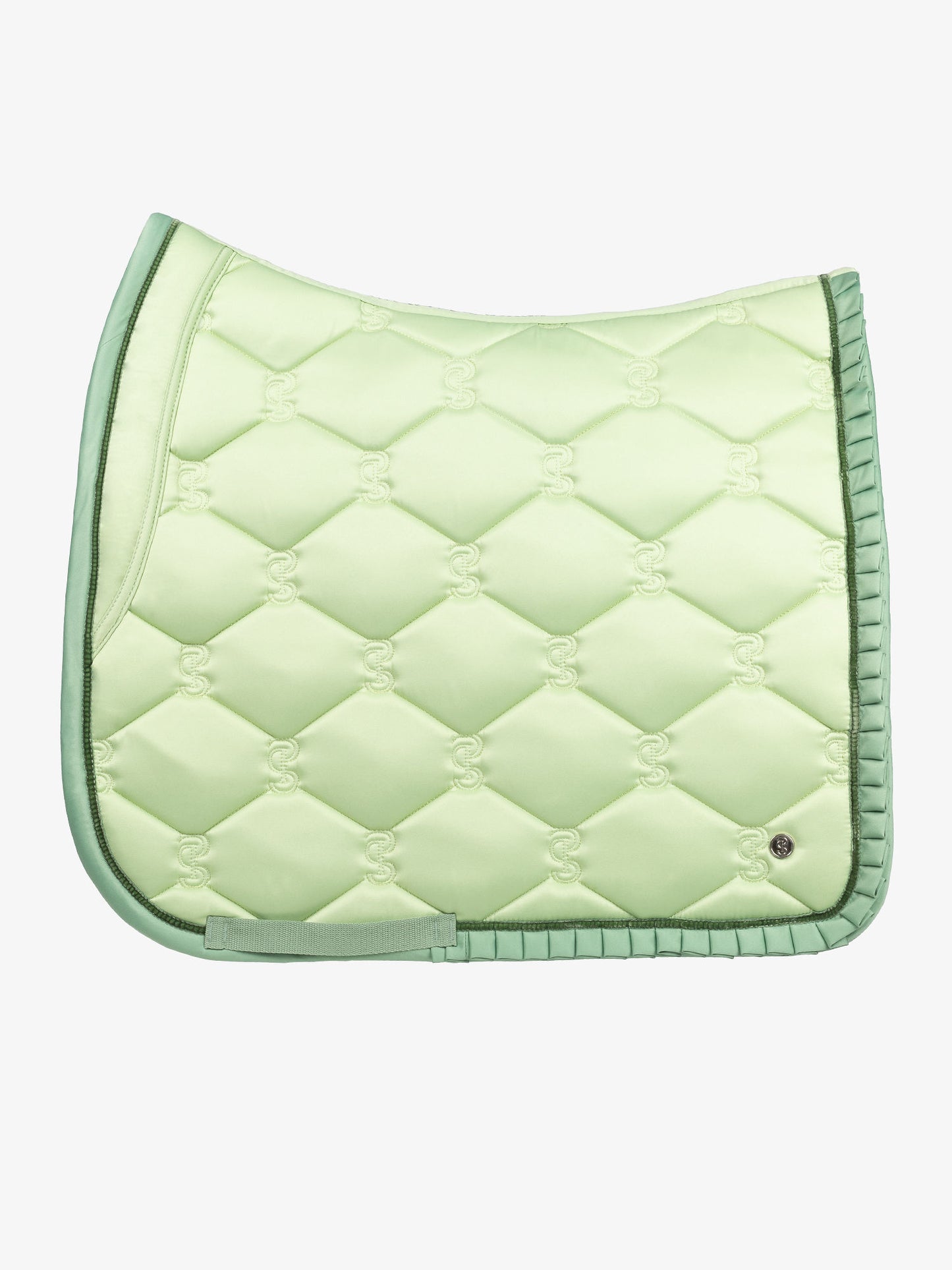 PSOS Dressage Saddle Pad Ruffle, Seed Green