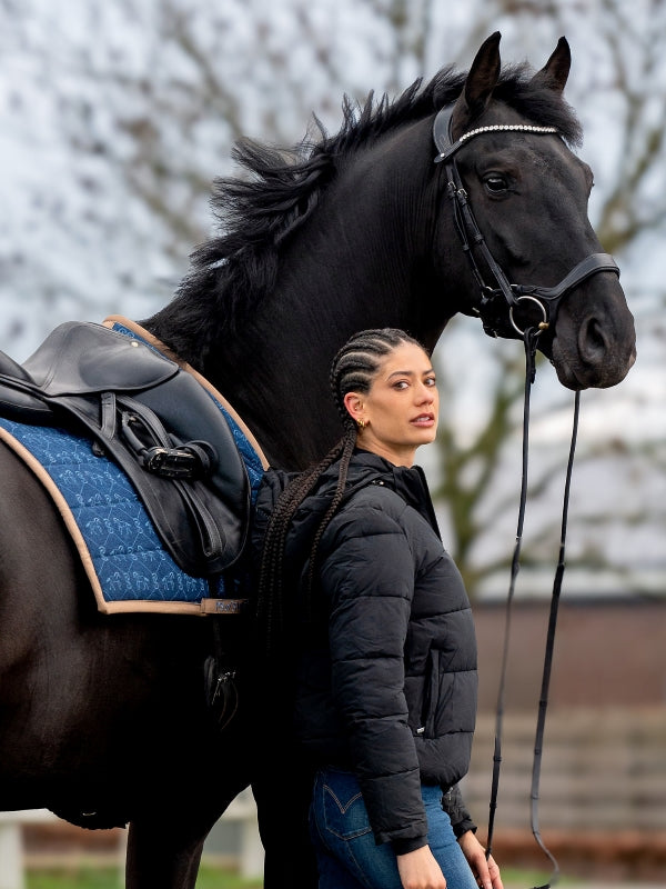 PSOS Dressage Pad Running Horse, Denim