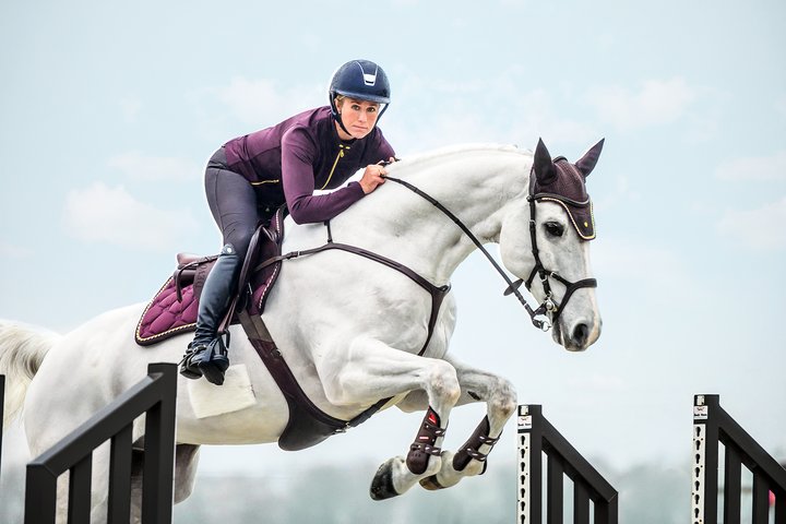 PSOS Jump Saddle Pad Monogram Wine