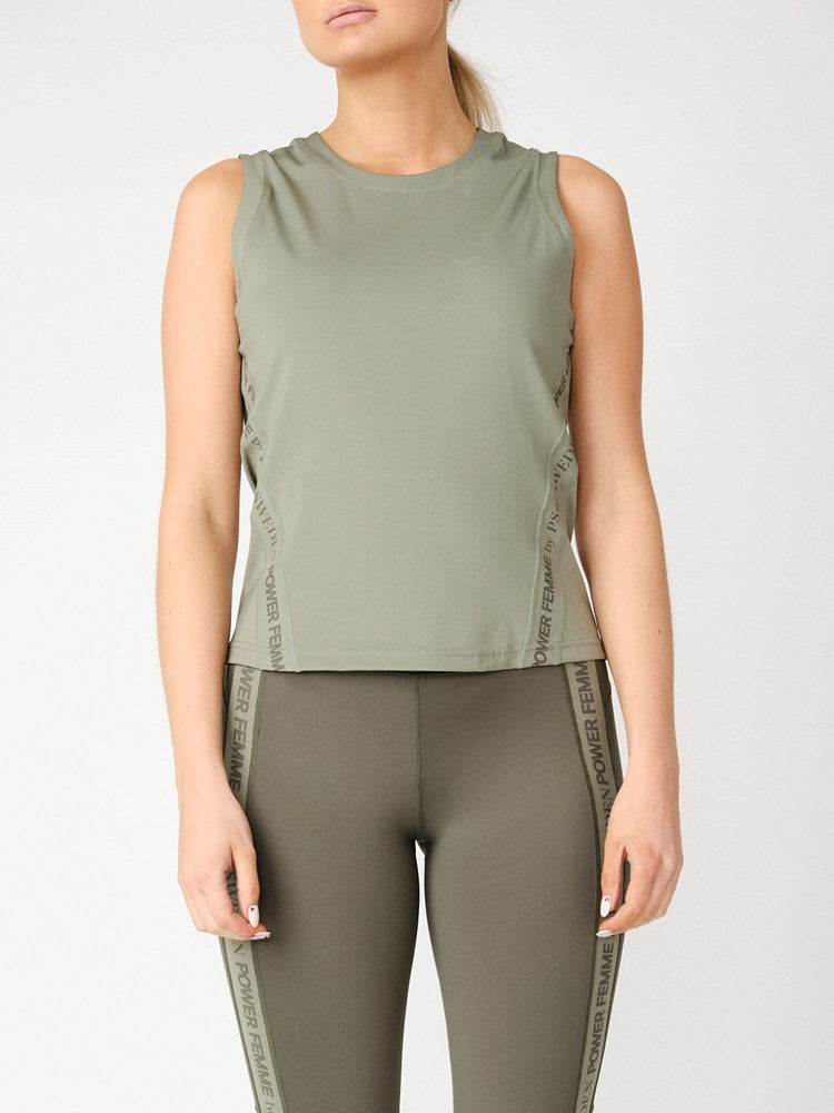 PSOS Enya Sleeveless Base Layer, Khaki Green