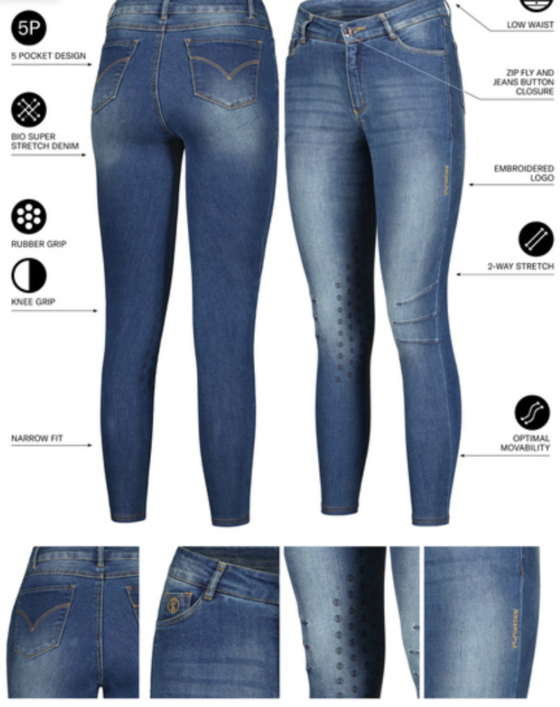 PSOS Ellie Denim Breeches, Blue