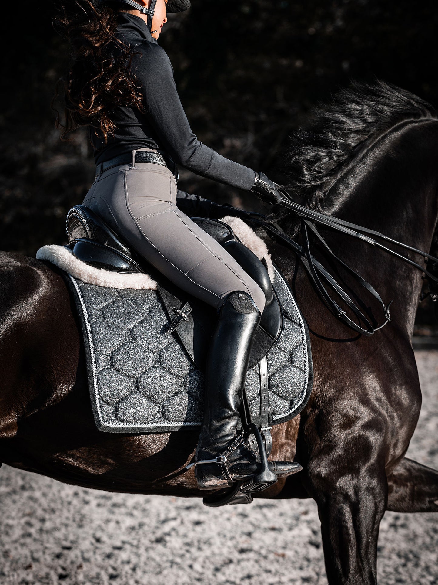 PSOS Dressage Pad, Stardust, Gun Metal