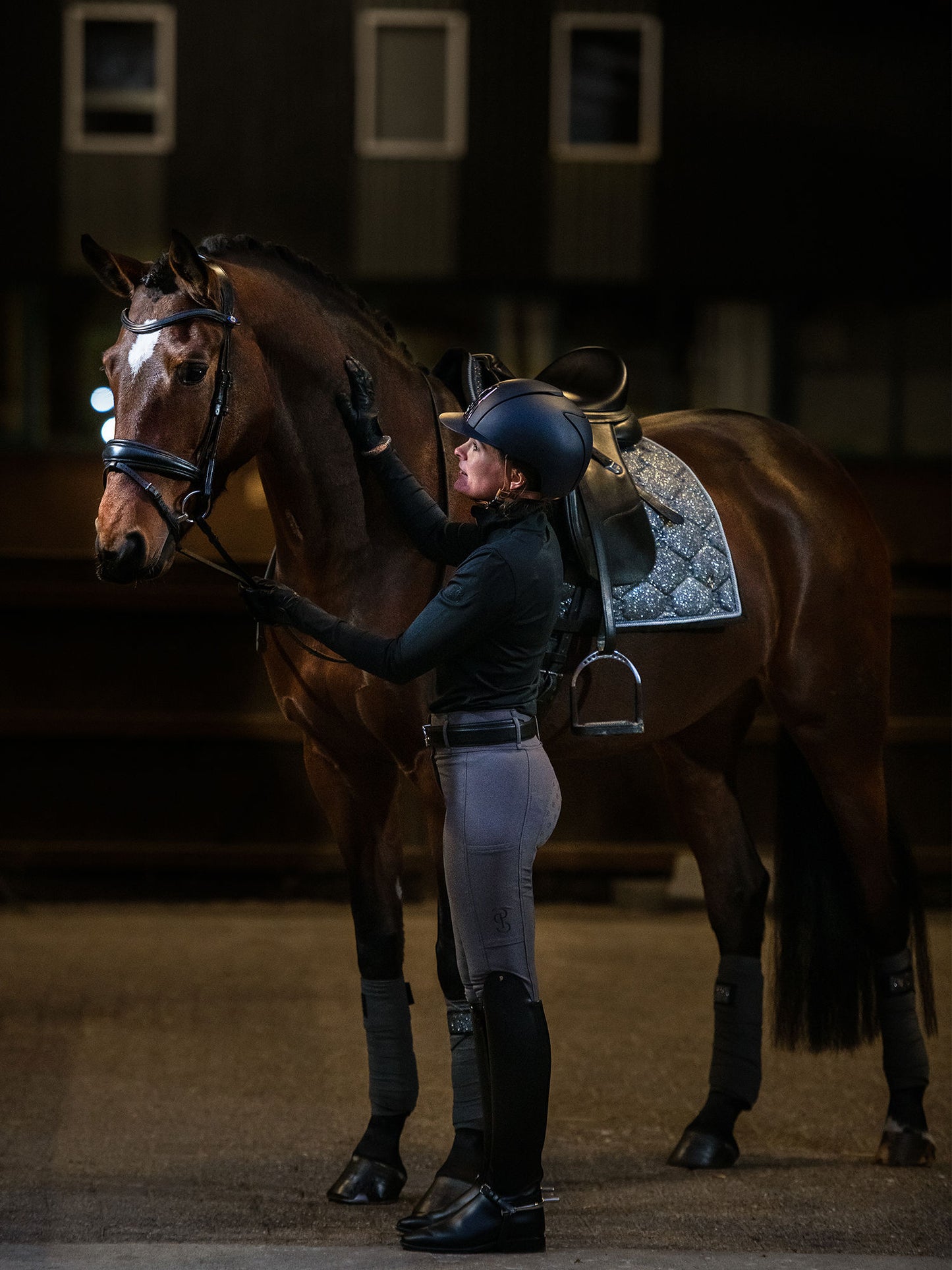 PSOS Dressage Pad, Stardust, Gun Metal