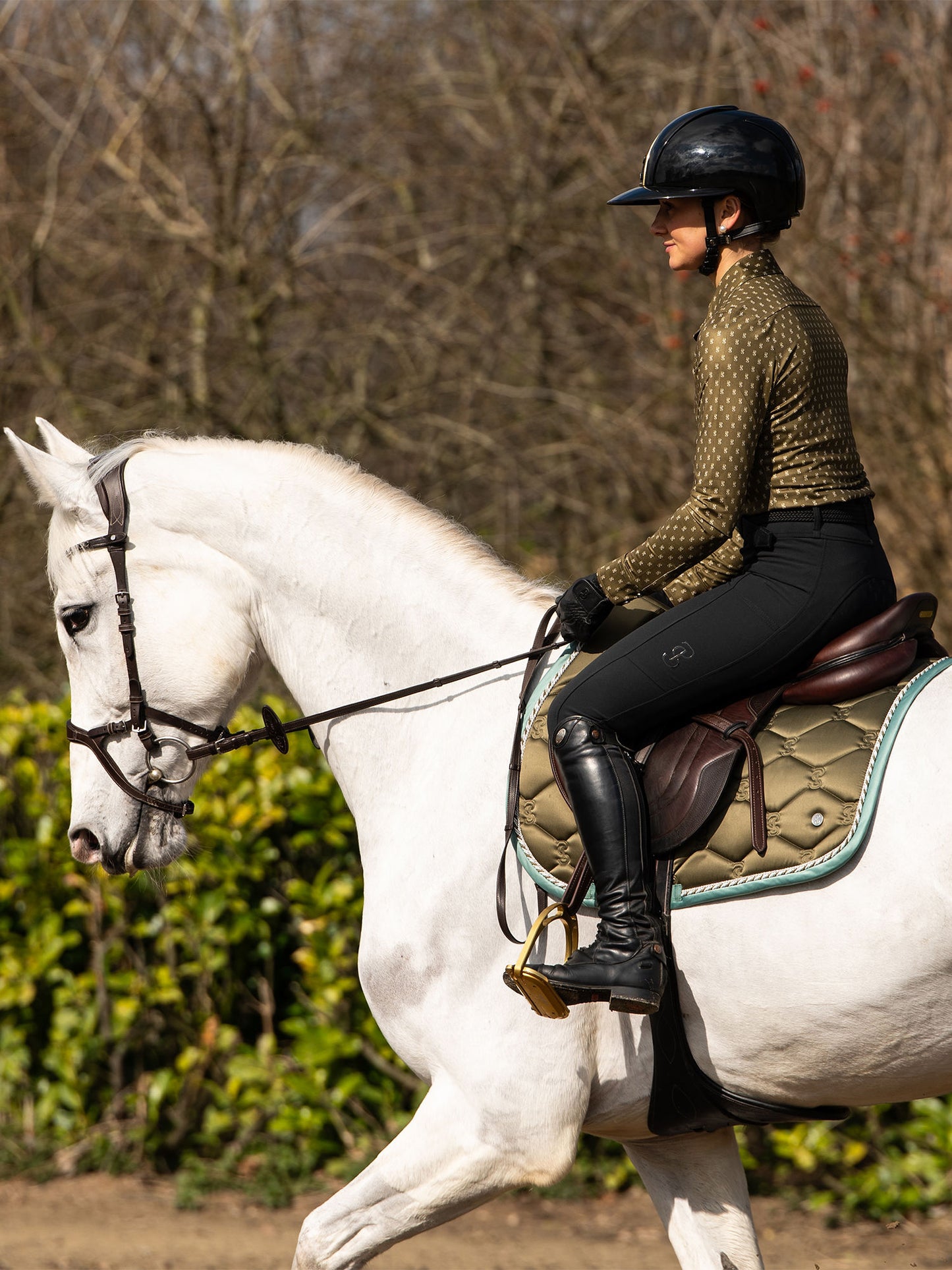 PSOS Jump Saddle Pad Signature, Olive