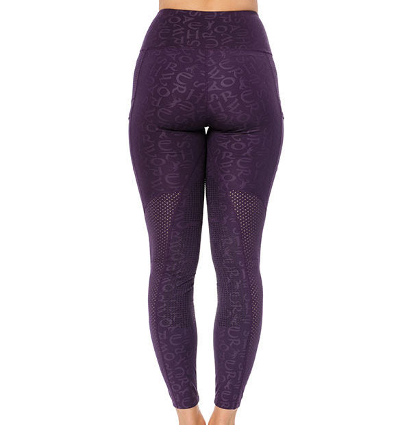 HW Monogram Riding Tights, Purple