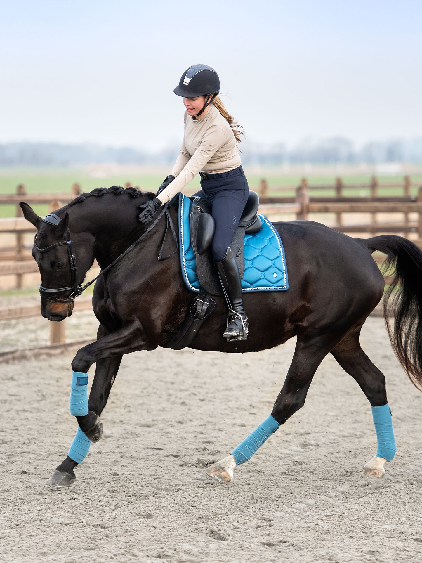PSOS Dressage Saddle Pad Signature, Mirage Blue