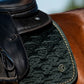 PSOS Dressage Pad Velvet Monogram, Midnight Green