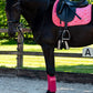 PSOS Dressage Pad Velvet Monogram, Scarlet Pink