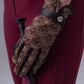 PSOS Monogram Riding Gloves, Brown