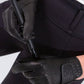 PSOS Soft Leather Riding Gloves, Black