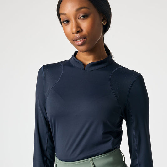 PSOS Claire Long Sleeve Airflow Top Navy