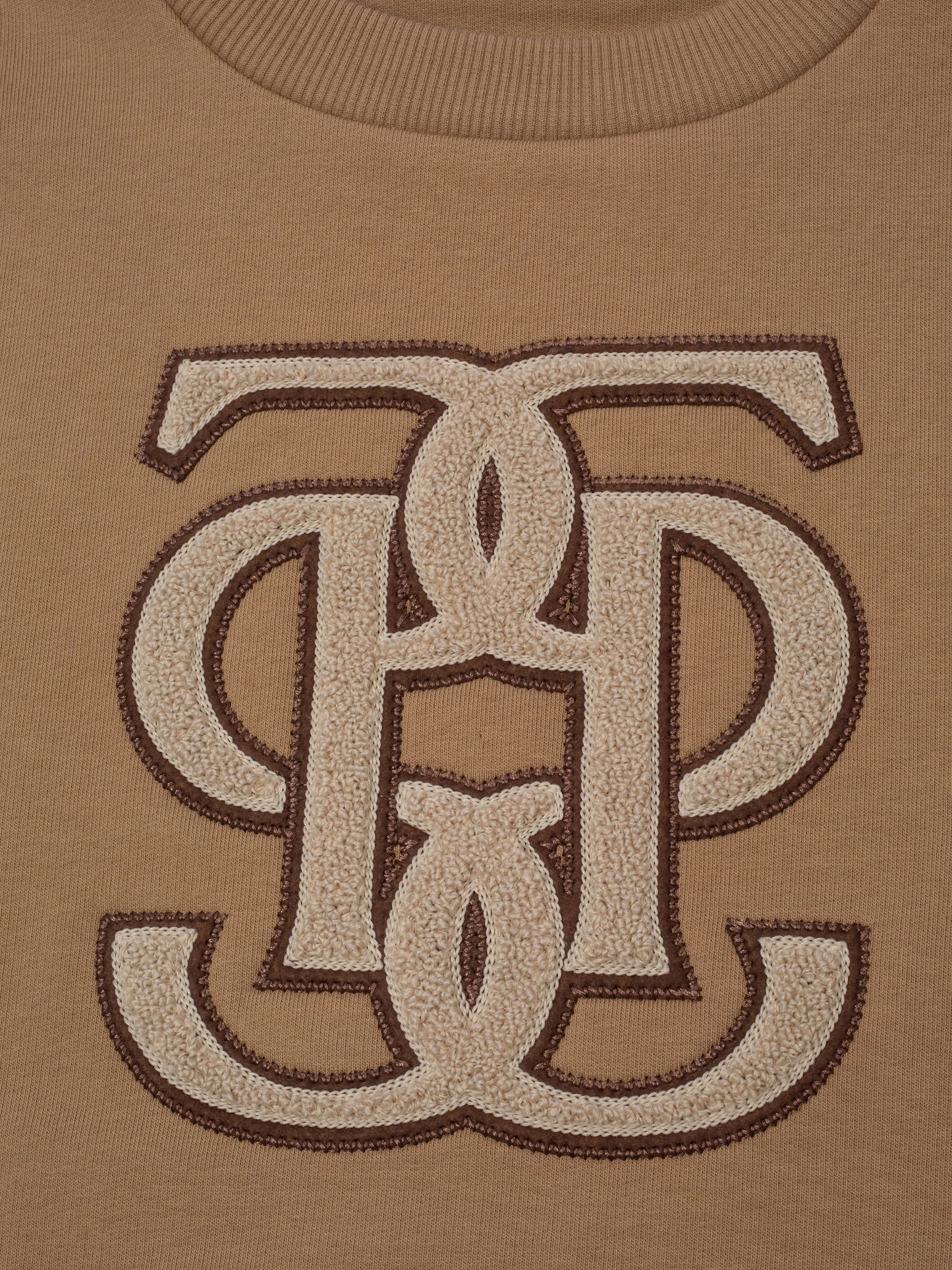 PSOS Karla Monogram Sweatshirt, Camel