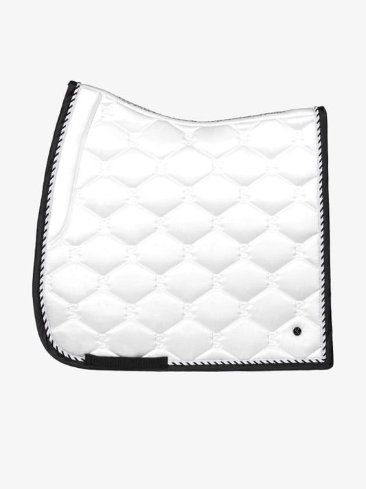 PSOS Dressage Pad Signature, White w/ Black Trim