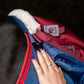 close up of stable rug with liner attachment