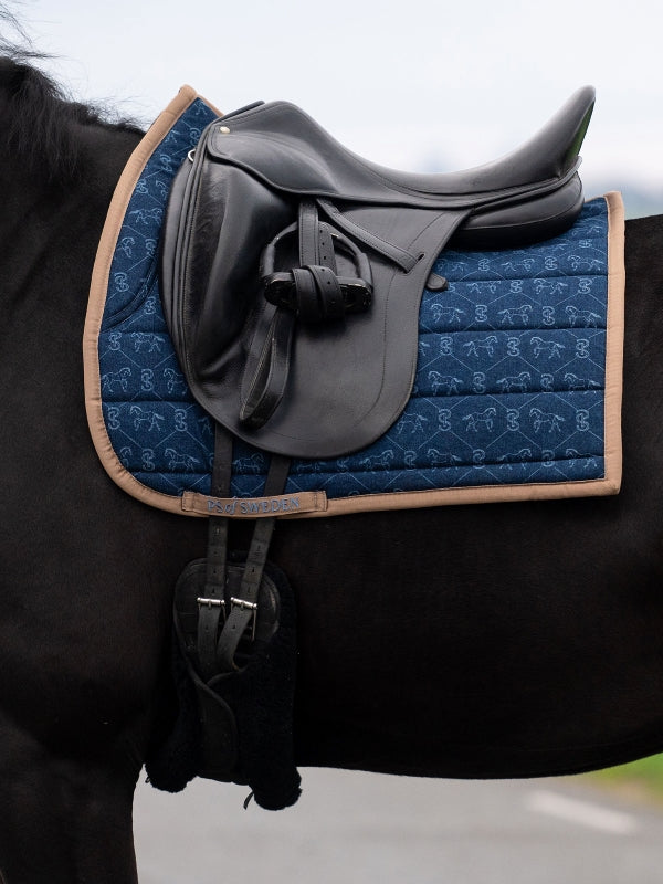 PSOS Dressage Pad Running Horse, Denim