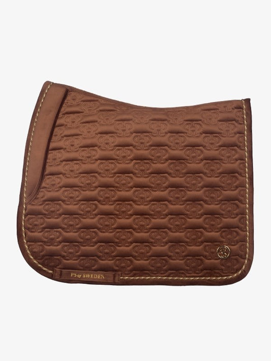 PSOS Dressage Pad Velvet Monogram, Fudge