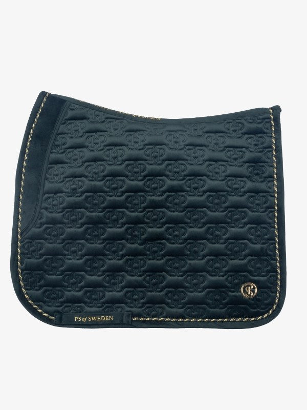 PSOS Dressage Pad Velvet Monogram, Midnight Green