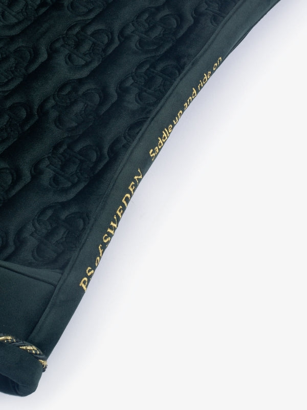 PSOS Dressage Pad Velvet Monogram, Midnight Green