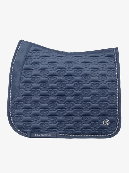 PSOS Dressage Pad Velvet Monogram, Mist Blue