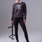 PSOS Karla Monogram Sweatshirt, Dark Grey