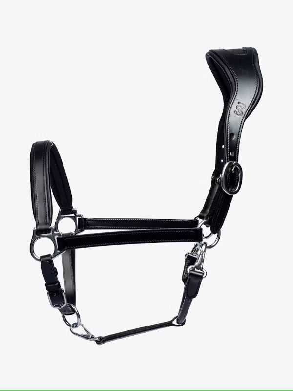 PSOS Leather Halter, Black