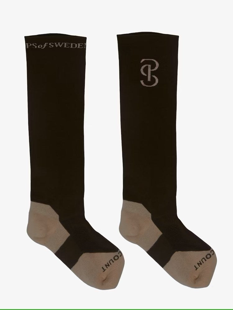 PSOS Holly Riding Socks, Coffee, 2-pack