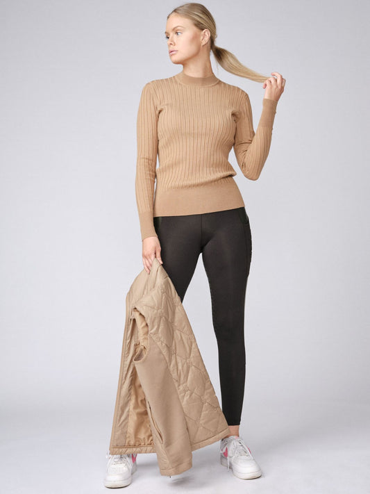 PSOS Klara L/S Knit Sweater Camel