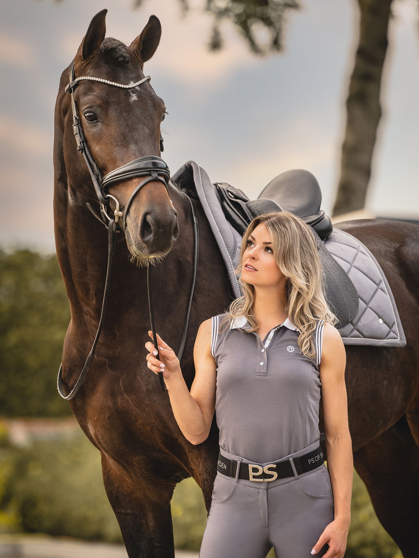 PSOS Dressage Pad Floret, Grey