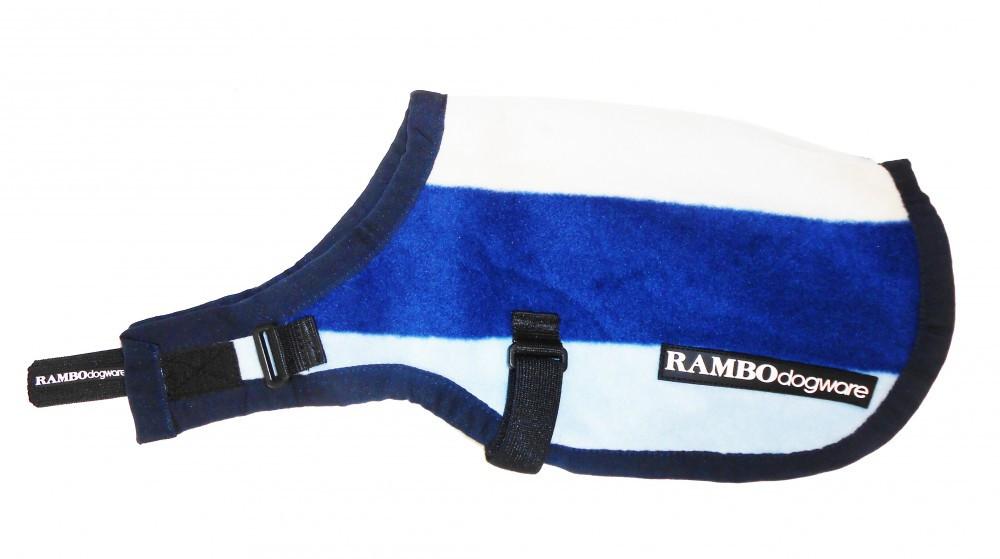 Horseware Rambo Showerproof Fleece Dog Rug - Wicking Warm Coat, Black/Navy/Burgundy, Sizes XXS-XXXL
