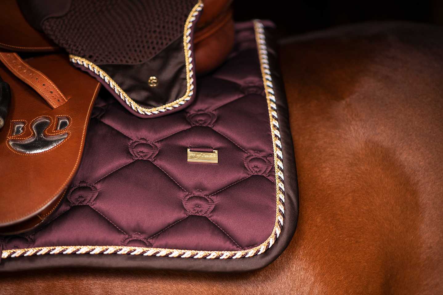 PSOS Jump Saddle Pad Monogram Wine